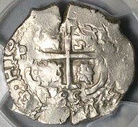 1685 PCGS AU 53 Bolivia Cob 2 Reales Potosi Spain Colonial Silver Coin POP 1/0 (23071801C)