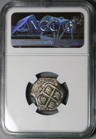 1724 NGC AU 50 Bolivia Cob 2 Reales Potosi Philip V Colonial Silver Coin POP 1/0 (23051001C)