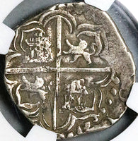 1612 Q/C NGC XF 40 Bolivia Cob 4 Reales Potosi Philip III Coin POP 1/3 (24111304C)
