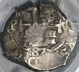 1687 PCGS VF 30 Bolivia Cob 4 Reales Potosi Charles II Silver Coin POP 1/3 (25120101C)