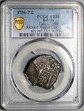 1736 PCGS VF 35 Bolivia Cob 4 Reales Philip V Colonial Silver Coin POP 1/1 (26090403C)