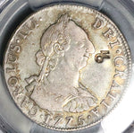 1775 PCGS XF Bolivia 4 Reales Potosi Charles III Spain Colony Chop Mark Silver Pirate Coin (25091403C)