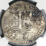 1654-P E PH NGC VF 25 Bolivia 8 Reales Cob Spain Philip IV Full Date Spain Colonial Coin (24041805C)