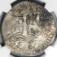 1654-P E PH NGC VF 25 Bolivia 8 Reales Cob Spain Philip IV Full Date Spain Colonial Coin (24041805C)