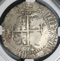 1654-P E PH NGC VF 25 Bolivia 8 Reales Cob Spain Philip IV Full Date Spain Colonial Coin (24041805C)