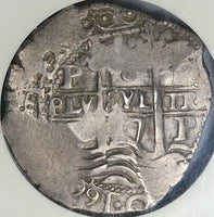 1667 NGC VF 35 Bolivia 8 Reales Cob Spain Colonial Dollar Silver Coin (23120801C)