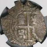 1700 NGC AU 50 Bolivia 8 Reales Cob Spain Colonial Silver Coin POP 1/0 (23082801D)