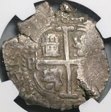1700 NGC AU 50 Bolivia 8 Reales Cob Spain Colonial Silver Coin POP 1/0 (23082801D)