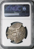 1700 NGC AU 50 Bolivia 8 Reales Cob Spain Colonial Silver Coin POP 1/0 (23082801D)