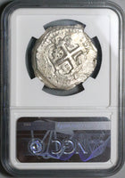 1751 NGC AU 58 Bolivia 8 Reales Cob Spain Ferdinand VI Silver Coin POP 3/2 (24042101D)