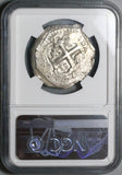 1751 NGC AU 58 Bolivia 8 Reales Cob Spain Ferdinand VI Silver Coin POP 3/2 (24042101D)