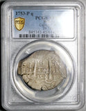 1753 PCGS XF 45 Bolivia 8 Reales Cob Spain Ferdinand VI Colonial Pirate Silver Coin (26082901C)