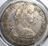 1780 PCGS XF Bolivia Charles III 8 Reales Chopmarks Spain Colonial Silver Coin (25040605D)