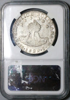 1829 NGC XF 45 Bolivia 8 Soles Bolivar Potosi Alpaca Silver Coin (23080301C)