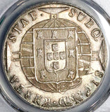 1820-B PCGS MS 63 Brazil 960 Reis Over Struck Peru 1814 8 Reales Silver Coin (21063002D)