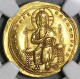 1028 NGC AU Romanus III Byzantine AV Gold Histamenon Nomisma Christ Enthroned (25121201C)