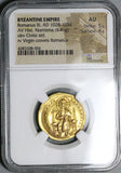 1028 NGC AU Romanus III Byzantine AV Gold Histamenon Nomisma Christ Enthroned (25121201C)