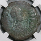 491 NGC Gen Anastasius I Byzantine Empire Æ Follis Constantinople Large Flan (26062204C)