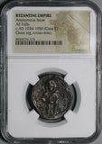 1034 NGC Gen Byzantine Anonymous Follis Christ Class C Michael IV (26052401C)