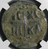 1034 NGC Gen Byzantine Anonymous Follis Christ Class C Michael IV (26052402C)