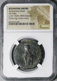 1034 NGC Gen Byzantine Anonymous Follis Christ Class C Michael IV (26052402C)