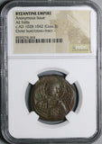 1028 NGC Gen Byzantine Anonymous Follis Christ Class B Romanus III (26052303C)