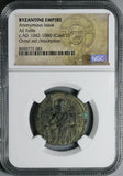 1042 NGC Gen Byzantine Anonymous Follis Christ Class D Constantine IX (26053002C)