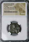 1028 NGC Gen Byzantine Anonymous Follis Christ Class B Romanus III (26052302C)