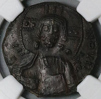 1020 NGC Ch AU Jesus Christ Byzantine Empire Follis Anonymous Class A3 4/5 4/5 (25072501C)