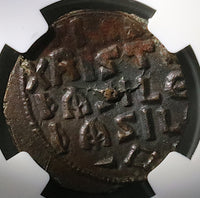 1020 NGC Ch AU Jesus Christ Byzantine Empire Follis Anonymous Class A3 4/5 4/5 (25072501C)