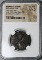 1020 NGC Ch AU Jesus Christ Byzantine Empire Follis Anonymous Class A3 4/5 4/5 (25072501C)