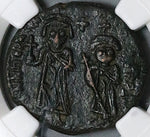 512 NGC XF Star Heraclius Byzantine Empire Follis Cyzicus Pedigree (23060803C)