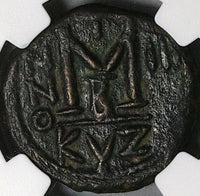 512 NGC XF Star Heraclius Byzantine Empire Follis Cyzicus Pedigree (23060803C)