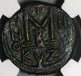 512 NGC XF Star Heraclius Byzantine Empire Follis Cyzicus Pedigree (23060803C)