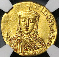 787 NGC AU Byzantine Empire Irene Constantine VI AV Gold Solidus Coin (24091302C)