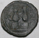 575 Justin II Sophia Byzantine AE Follis XF Nicomedia Mint Year 11 (26052202R)