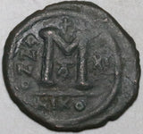 575 Justin II Sophia Byzantine AE Follis XF Nicomedia Mint Year 11 (26052202R)