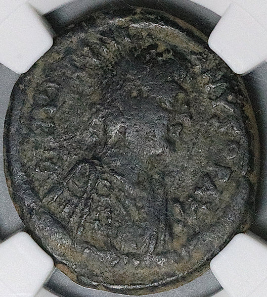 536 NGC Justinian I Byzantine Empire Follis Theoupolis Mint Coin (24063006C)