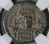549 NGC Justinian I Byzantine Empire Decanummium Theoupolis Mint Coin (24070702C)