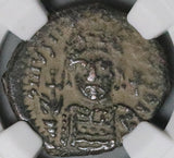 549 NGC Justinian I Byzantine Empire Decanummium Theoupolis Mint Coin (24070702C)