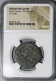596 NGC Gen Maurice Tiberius Byzantine Empire Æ Follis Theoupolis (26060704C)