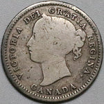 1858 Canada Victoria 10 Cents Sterling Silver Coin (23092502R)