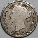 1858 Canada Victoria 10 Cents Sterling Silver Coin (23092502R)