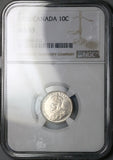 1920 NGC MS 63 Canada 10 Cents George V Dime Choice Silver Coin (25120603C)