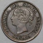 1859/8 Canada Victoria Large 1 Cent XF Wide 9 Overdate Coin (23070201R)