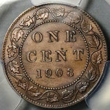 1908 PCGS UNC Canada 1 Cent Edward VII Large Coin (26010102C)