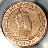 1910 PCGS UNC Canada 1 Cent Edward VII Large Coin (26010103C)