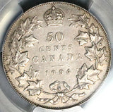 1906 PCGS AU Canada Edward VII 50 Cents Half Dollar Sterling Silver Coin (25062501C)
