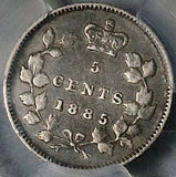1885 PCGS VF 25 Canada Victoria 5 Cents Small 5 Sterling Silver Coin (25120201C)