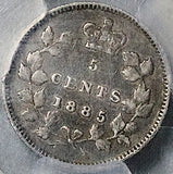 1885 PCGS VF 25 Canada Victoria 5 Cents Small 5 Sterling Silver Coin (25120201C)